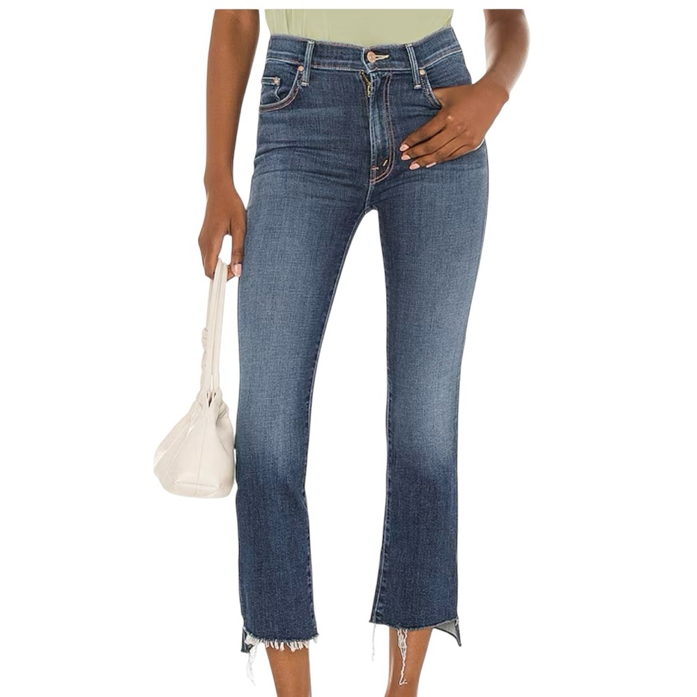 MOTHER The Insider Crop Step Fray Jeans 25 Blue - Picture 16 of 16